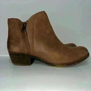 Lucky Brand LP-Brenon Brown Leather Ankle Boots